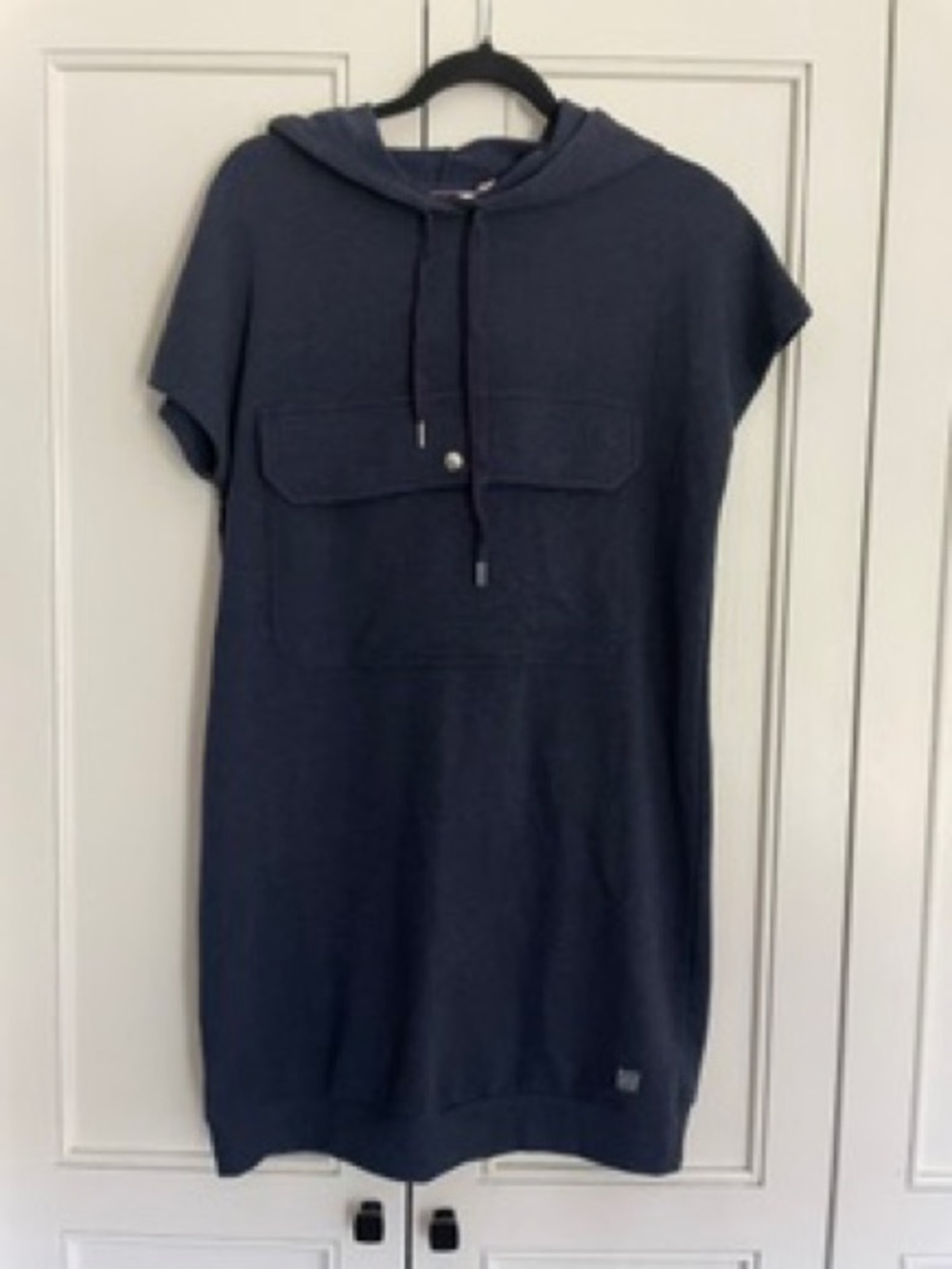 La Vie En Rose Navy Hooded Swim Coverup